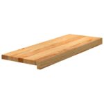 Podloge za stopnice 20 kosov rjave 70x25x2 cm trdna hrastovina - Image 3