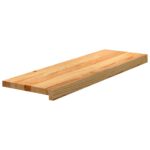 Podloge za stopnice 20 kosov rjave 80x25x2 cm trdna hrastovina - Image 3