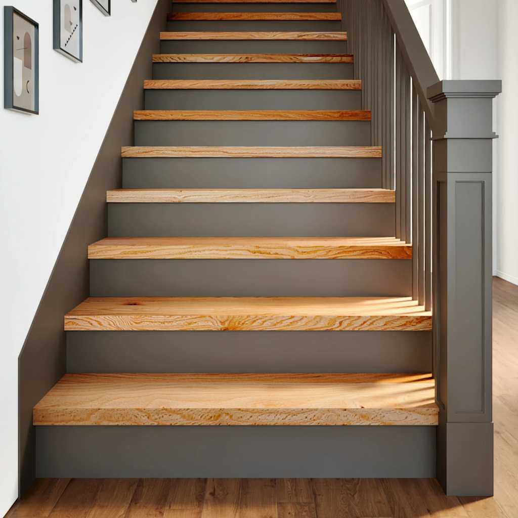 Podloge za stopnice 20 kosov rjave 100x25x2 cm trdna hrastovina