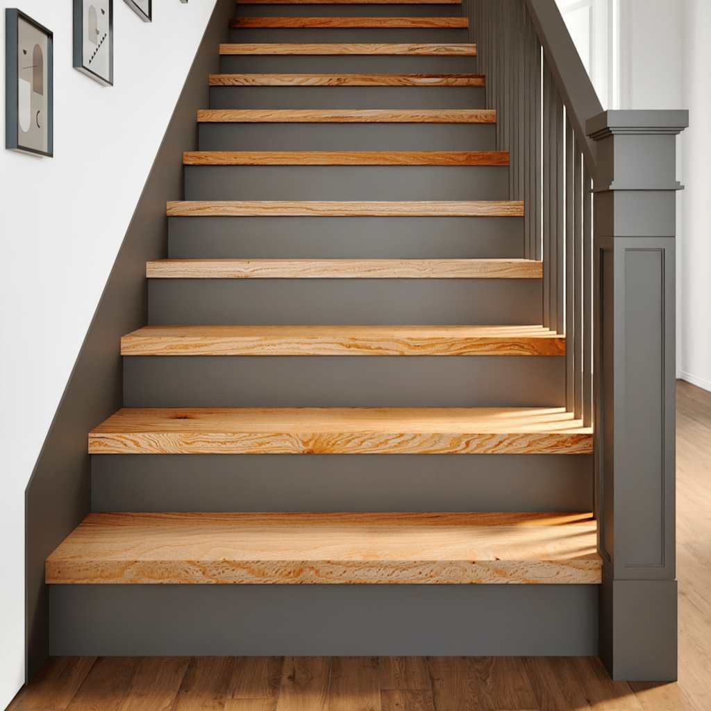 Podloge za stopnice 20 kosov rjave 100x30x2 cm trdna hrastovina