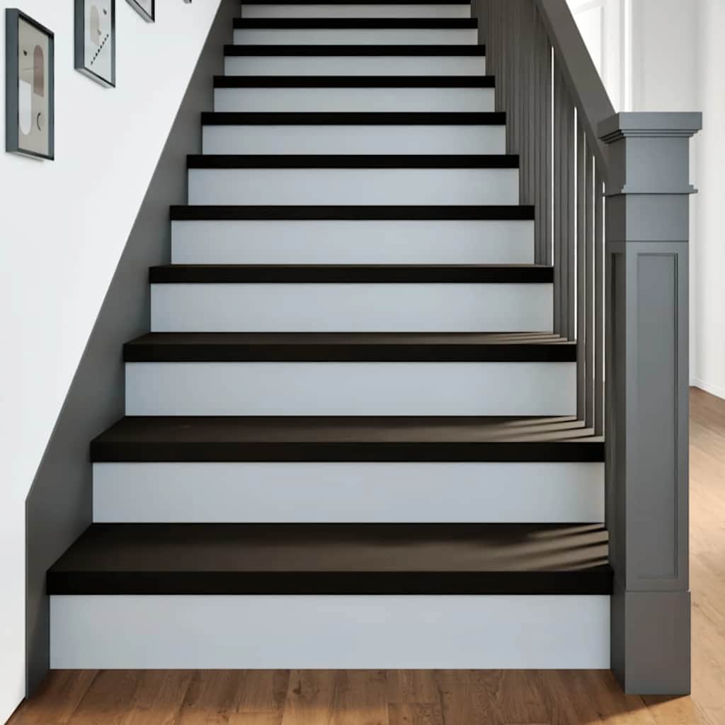 Podloge za stopnice 12 kosov rjave 90x25x2 cm trdna hrastovina