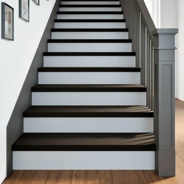 Podloge za stopnice 16 kosov rjave 90x25x2 cm trdna hrastovina
