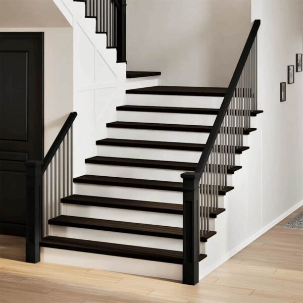 Podloge za stopnice 16 kosov rjave 110x30x2 cm trdna hrastovina