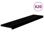 Podloge za stopnice 20 kosov rjave 110x30x2 cm trdna hrastovina - Image 2