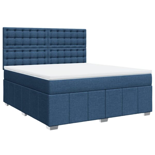 Box spring postelja z vzmetnico modra 180x200 cm blago - Image 2