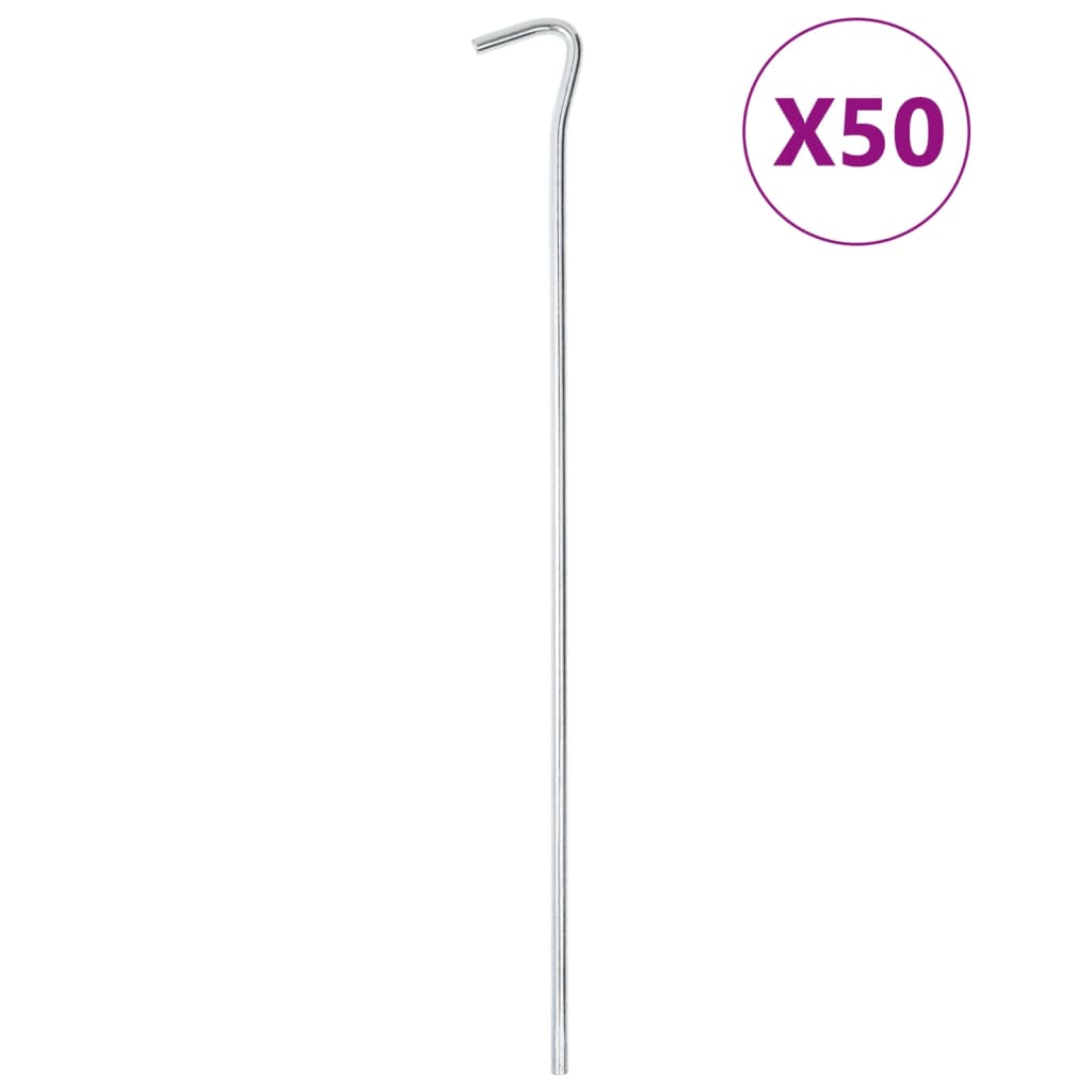 Klini za šotor 50 kosov 30 cm Ø7 mm pocinkano jeklo