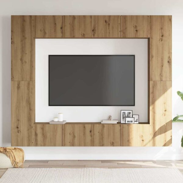 8 kosov stenske TV omarice Artisan Oak Engineered Wood - Image 3