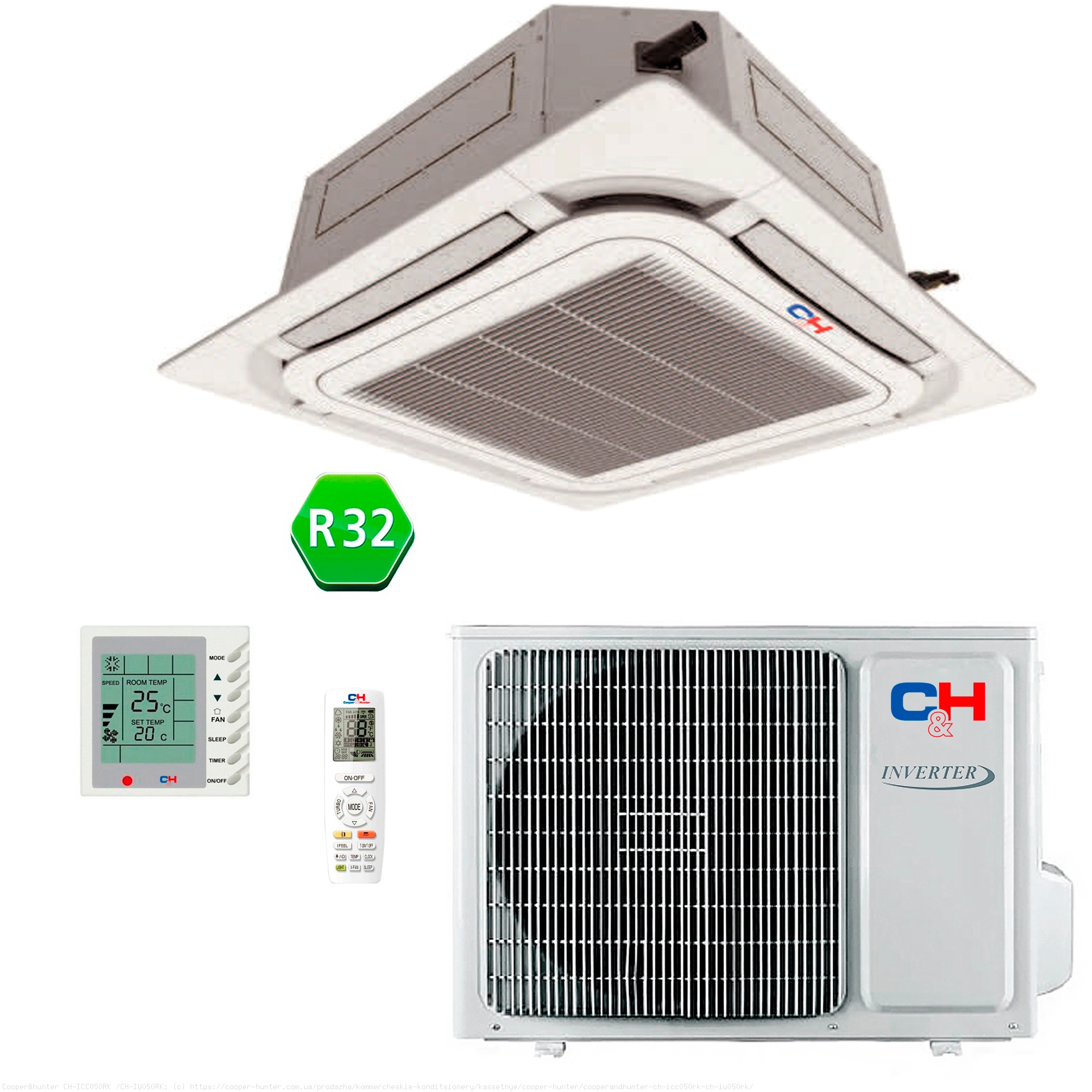 Cooper&Hunter CH-IC050RK2/CH-IU050RK wifi stropna 5kW kasetna klima