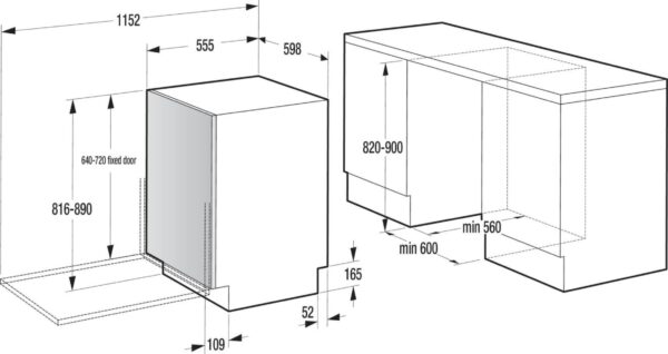 Gorenje GV16D5 vgradni pomivalni stroj (60cm) - Image 5
