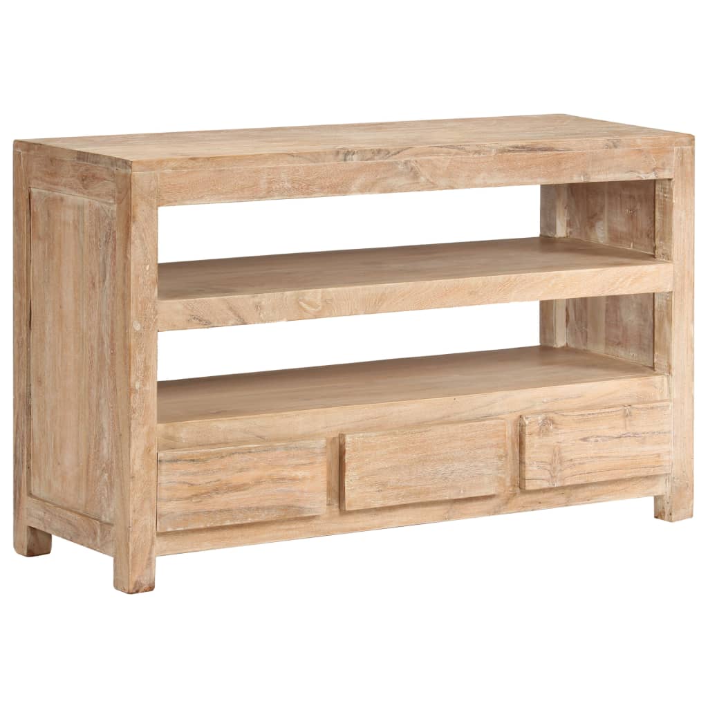 TV omarica iz trdnega akacijevega lesa 90x30x55 cm svetlo rjava