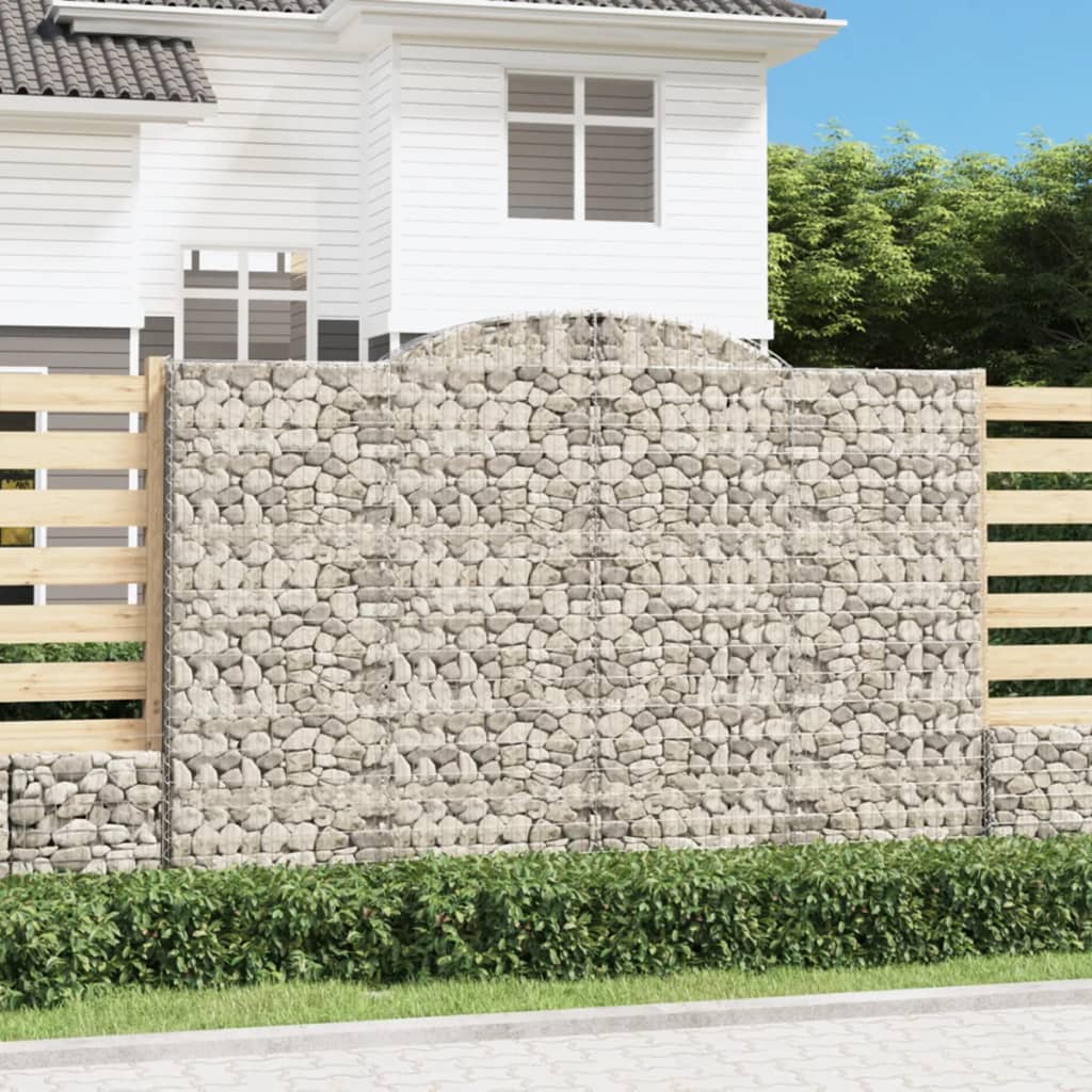 Obokane gabion košare 5 kosa 300x30x200/220 cm pocinkano železo