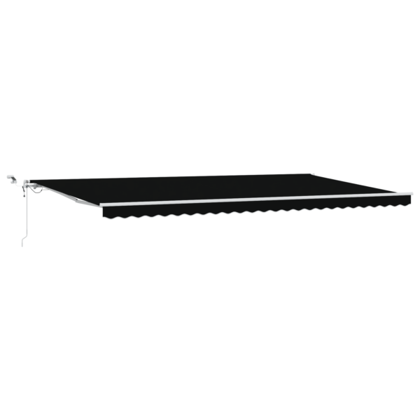 Avtomatska retraktibilna tenda z LED Črna 600x350 cm - Image 2