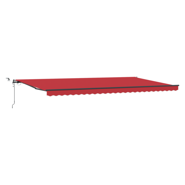 Avtomatska retraktibilna tenda z LED rdeča 600x350 cm - Image 2