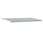 Avtomatska retraktibilna tenda z LED zeleno in belo 600x350 cm - Image 2