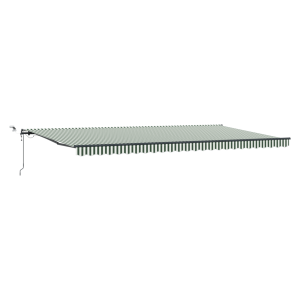 Samodejna retraktibilna tenda z LED zeleno in belo 600x350 cm - Image 2