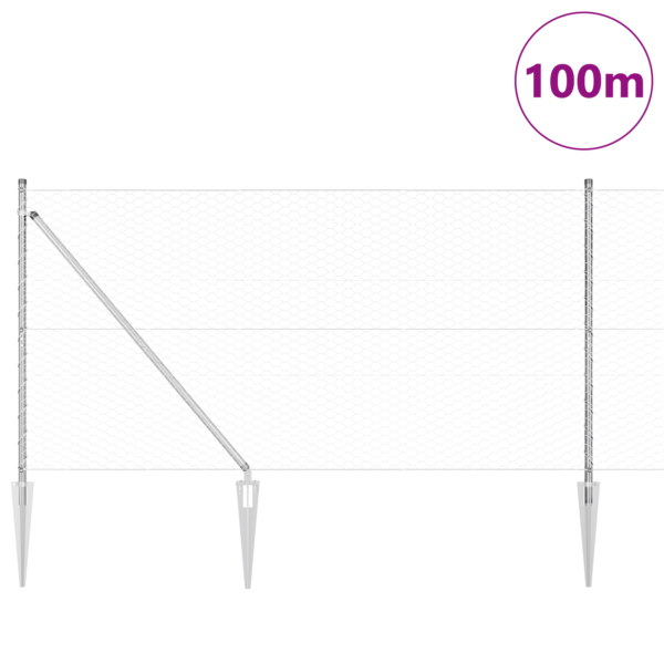 šestkotna ograja 1,2x100 m pocinkano jeklo - Image 3