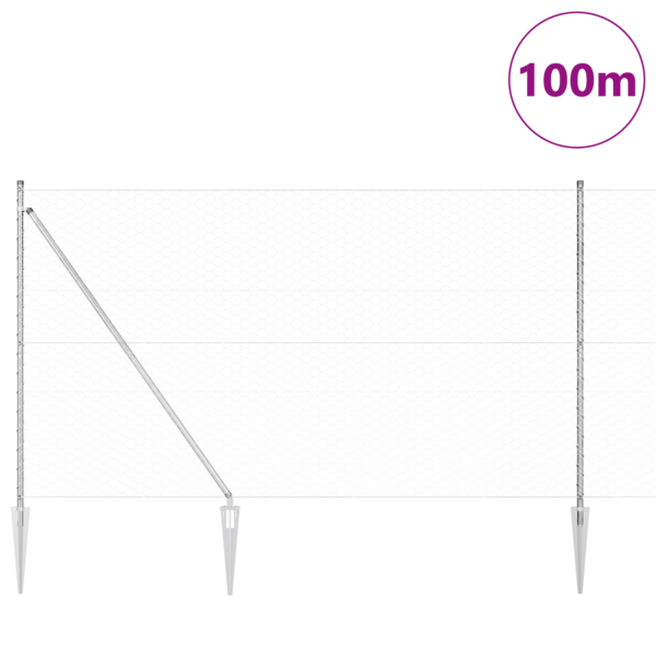 Šestkotna ograja 1,5x100 m Pocinkano jeklo - Image 3