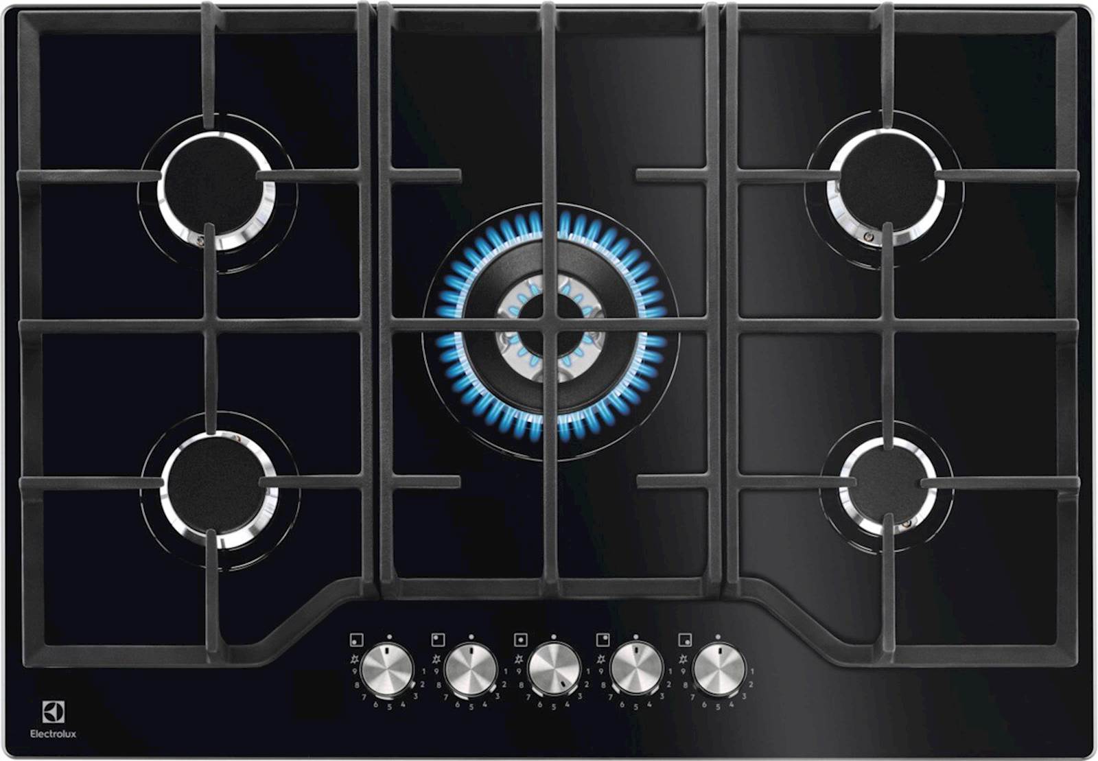 Vgr. kuhalna plošča Electrolux KGG75362K, 5x plin na steklu