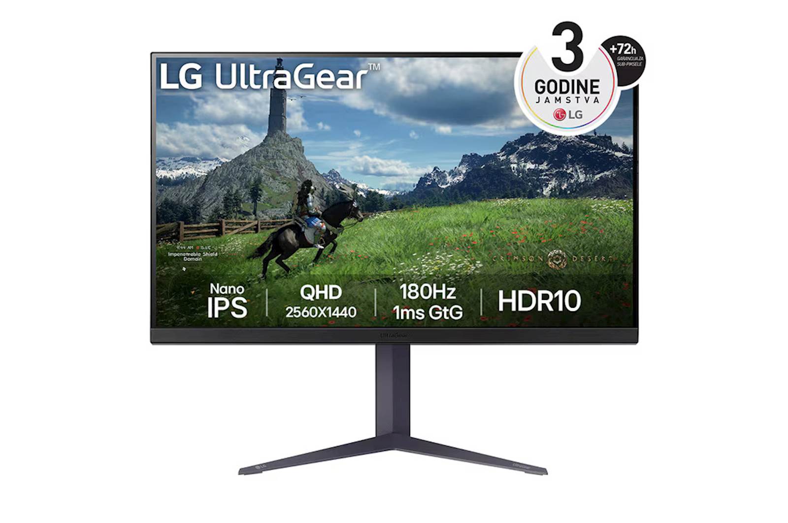 Monitor LG 31,5 32GS85Q-B UltraGear, IPS, 2560×1440, 2x HDMI, DP, USB, 180Hz