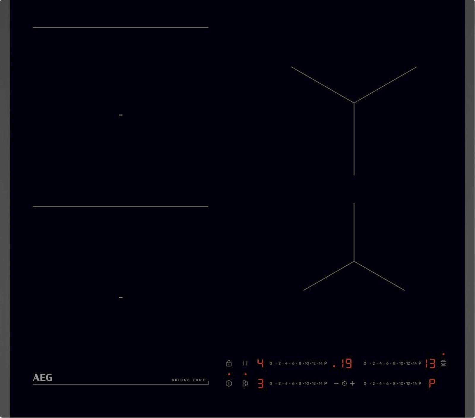 Vgradna plošča AEG TO64IB00FB, indukcija, enojni Bridge