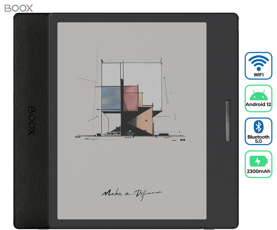 EOL – BOOX Go Color 7 e-bralnik / tablični računalnik, 7″, Android, 4GB+64GB, Wi-Fi, Bluetooth 5.0, USB-Type-C, črn