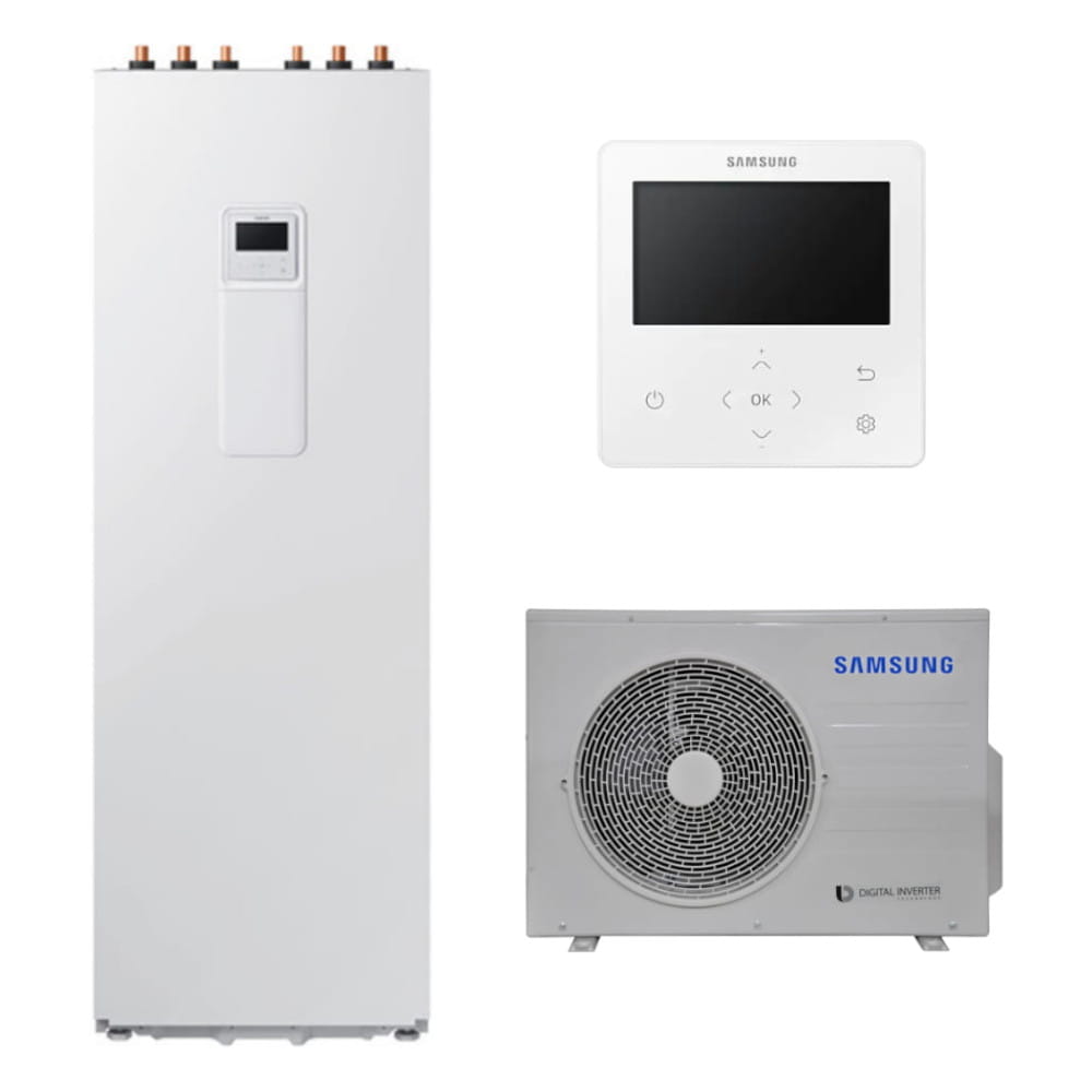 Samsung 6kW toplotna črpalka EHS Split AE060RXEDEG/EU + AE200DNWSPG/EU (200l itegriran bojler)