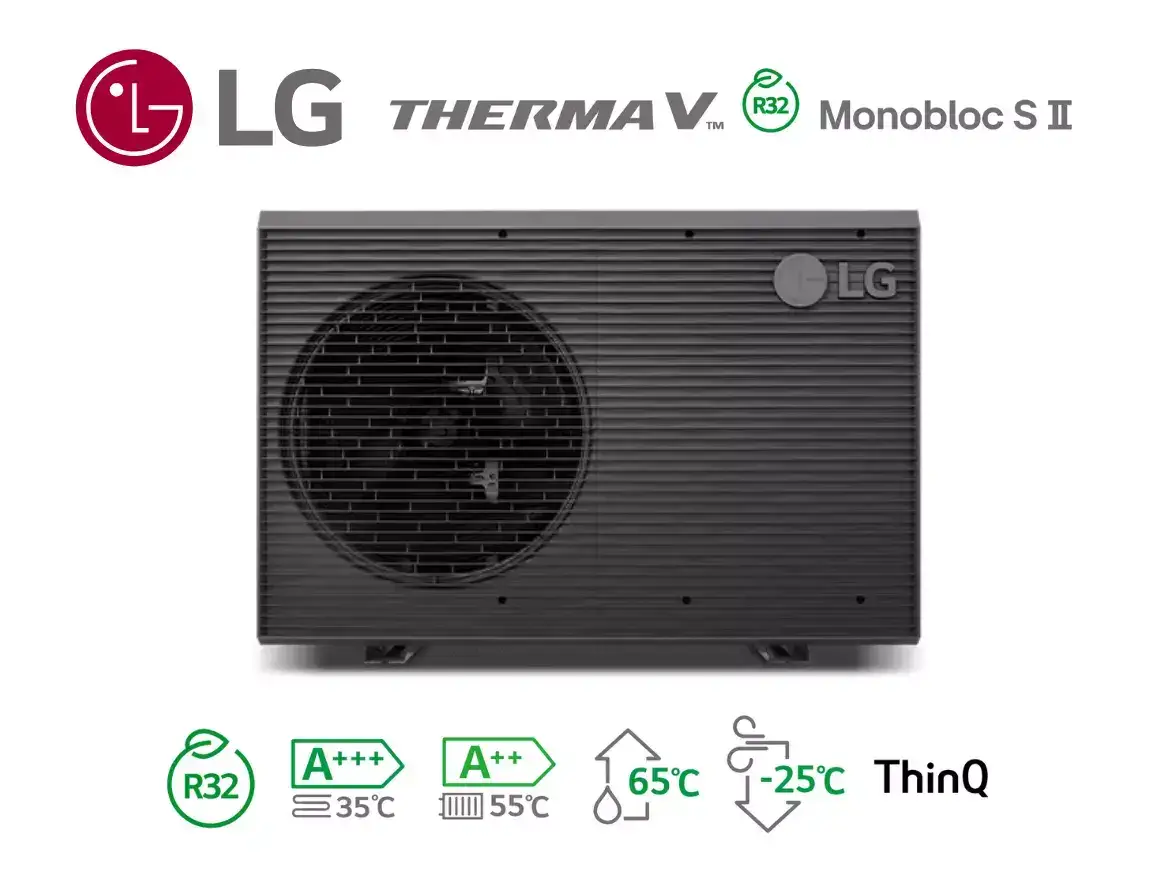 LG HM091MRS.UA40 Therma V. 9kW toplotna črpalka Monoblok Silence Supreme R32 S II z montažo z bojlerjem - slika 3