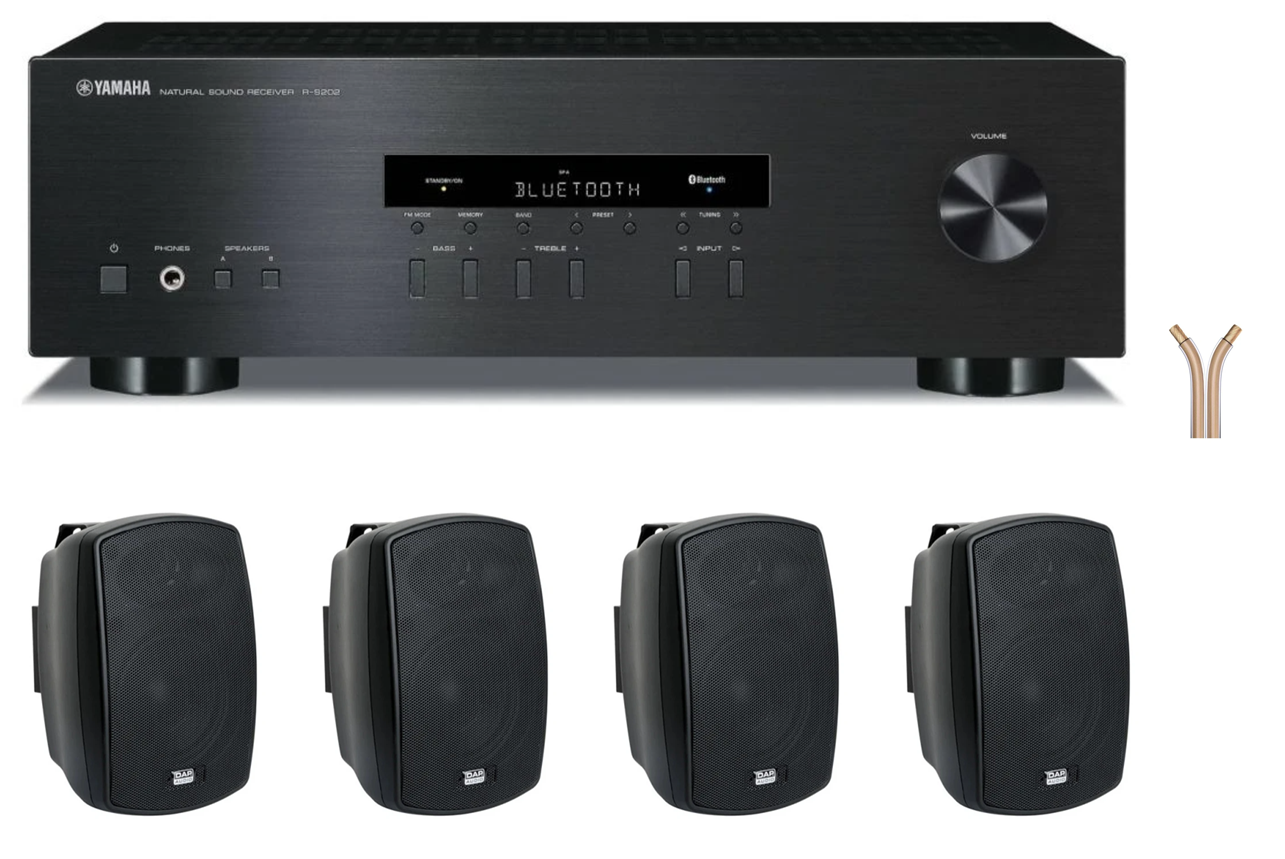 SET Kompletno ozvočenje Yamaha R-S202D, 4 x EVO 6