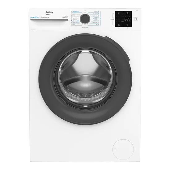 Beko pralni stroj BM3WFSU38213WA, 8kg, A klasa1200 obr/min, G: 54,6cm, bela, para, inverter