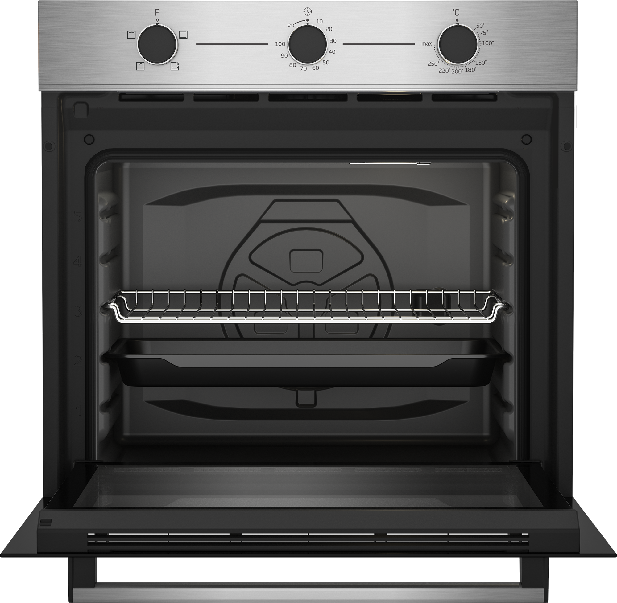 Beko vgradna pečica BBIC12100XD74L, A klasa, parno čiščenje, črna+inox