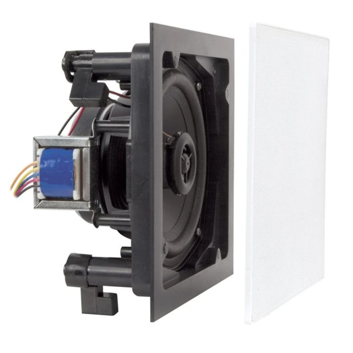 ARTSOUND FL-101T 2-sistemski  kvadratni vgradni  zvočnik, 100V, 2,5-5-10-20W