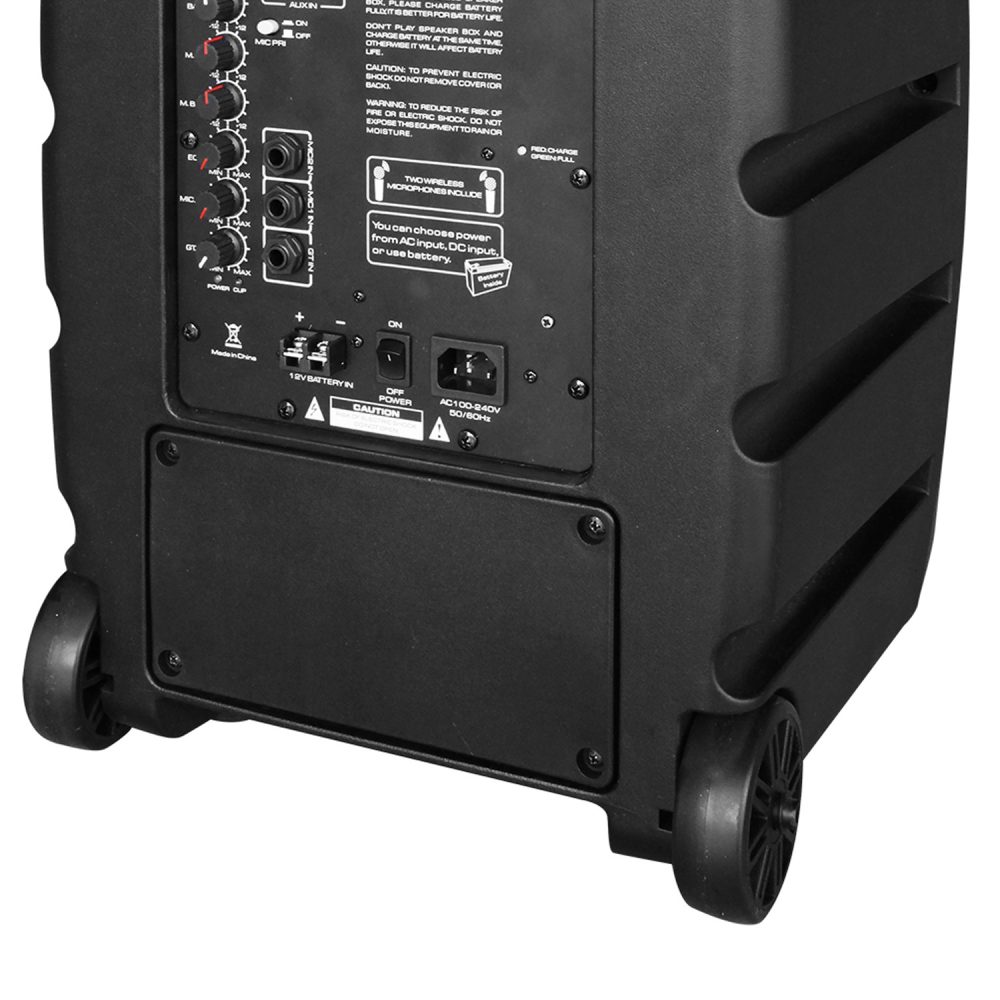 ArtSound U10 Akumulatorski zvočnik 300W + 2 x daljinski ročni mikrofon - slika 4