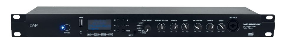 MP-100DBT Professional Media Player z DAB+, USB ter bluetooth