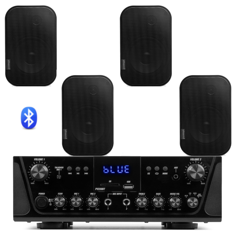 SET Kompletno ozvočenje Ojačevalnik 2 zoni + 4x UNI 40