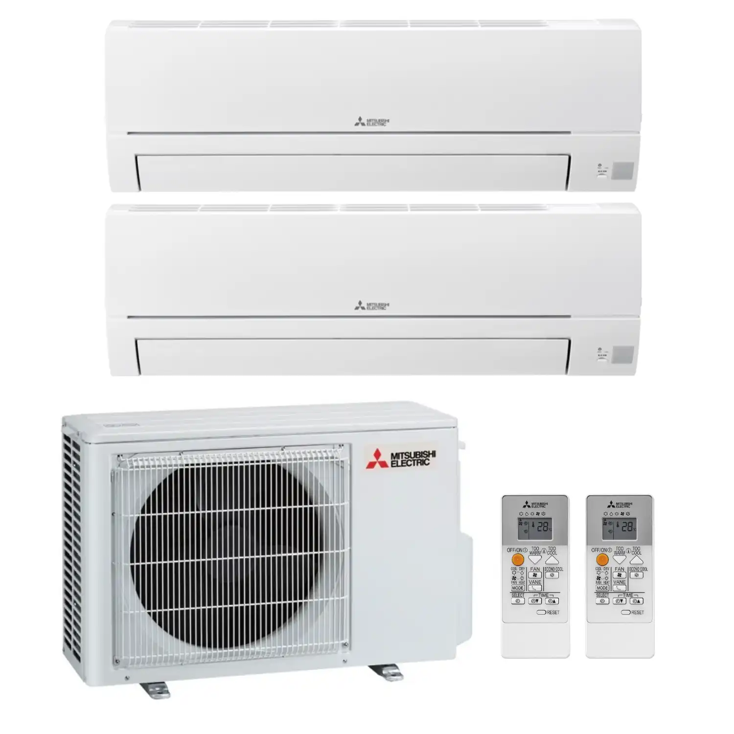 MITSUBISHI multisplit dvojček 2 x MSZ-HR35VFK2 3,5kW notranja enota/MXZ-2HA50VF2-E1 5kW zunanja enota z montažo