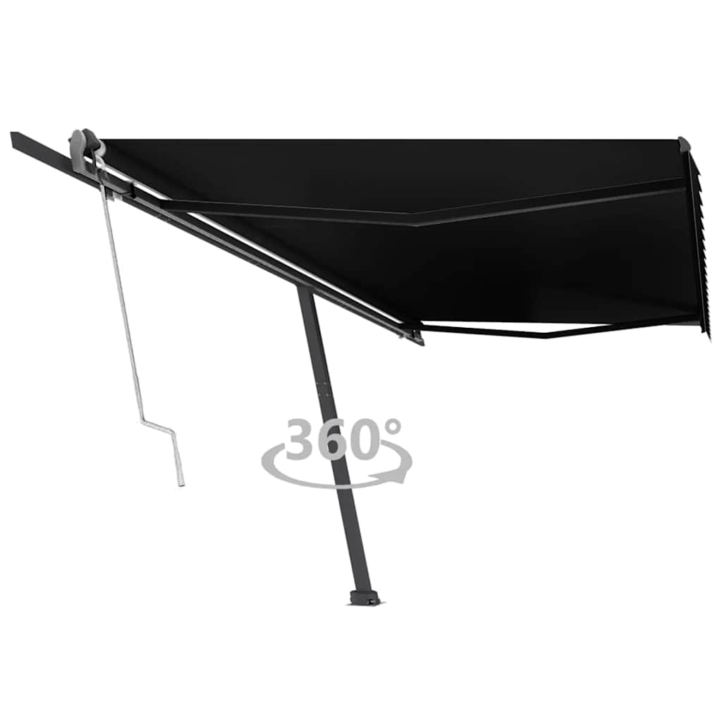 Prostostoječa avtomatska tenda 500×300 cm antracitna