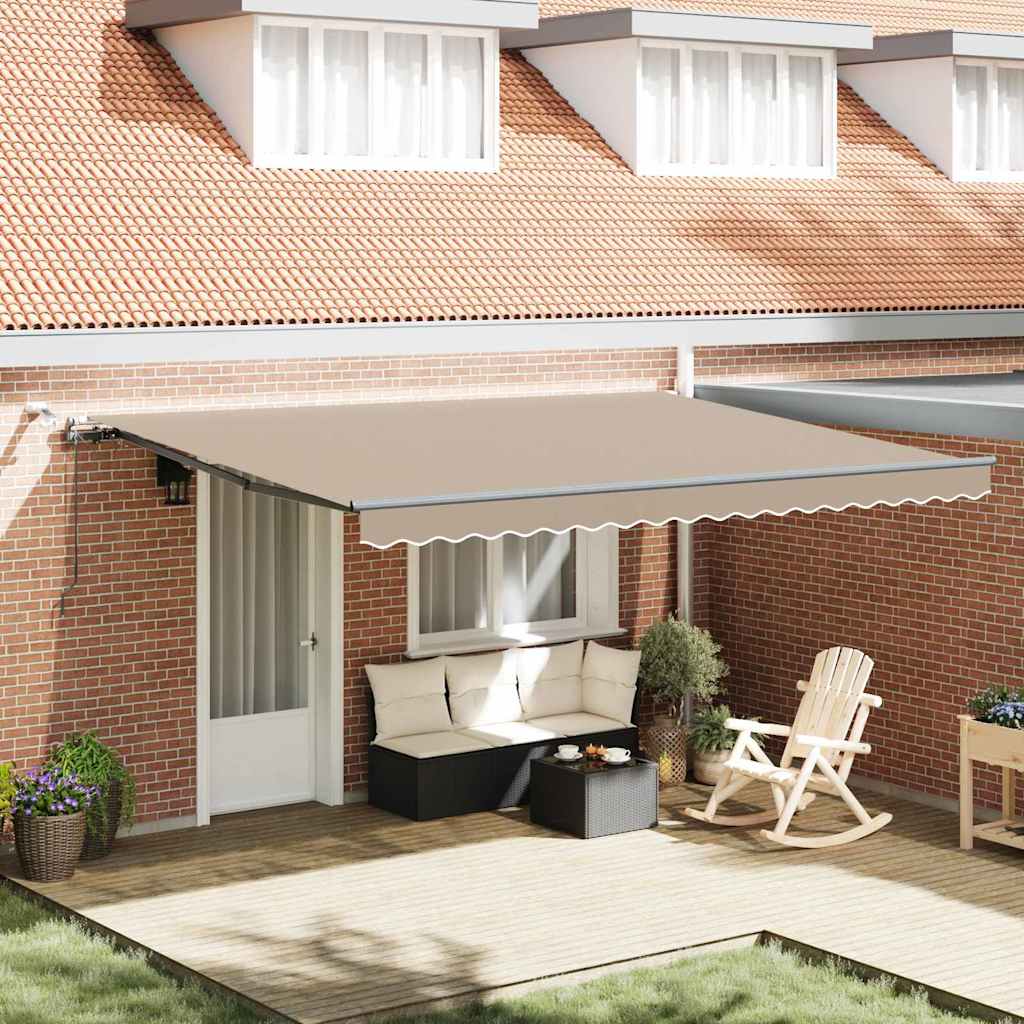 Retraktilna tenda z Bež 450 × 300 cm blago