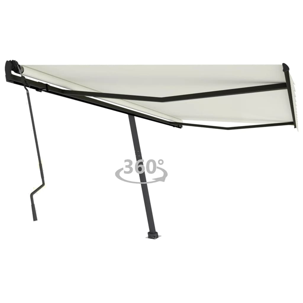Prostostoječa ročno zložljiva tenda 450×300 cm krem
