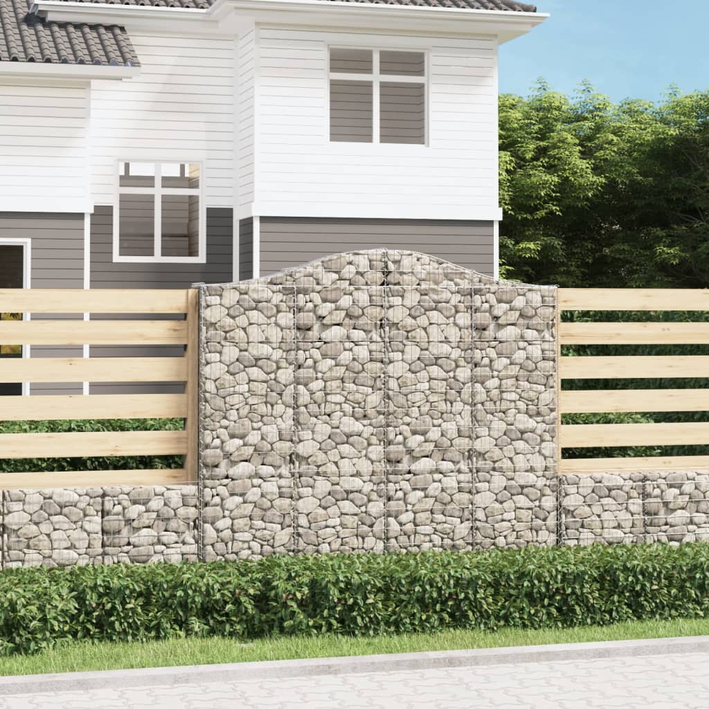 Obokane gabion košare 6 kosov 200x30x180/200cm pocinkano železo