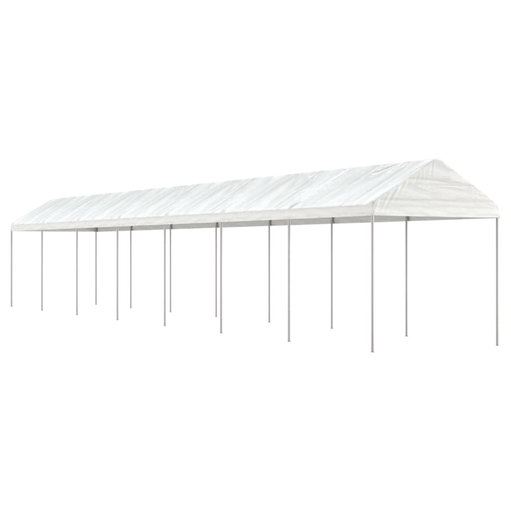 Paviljon s streho bel 15,61×2,28×2,69 m polietilen