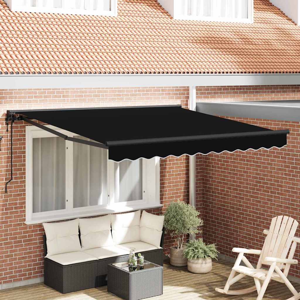 Retraktilna tenda Črna 300×250 cm blago